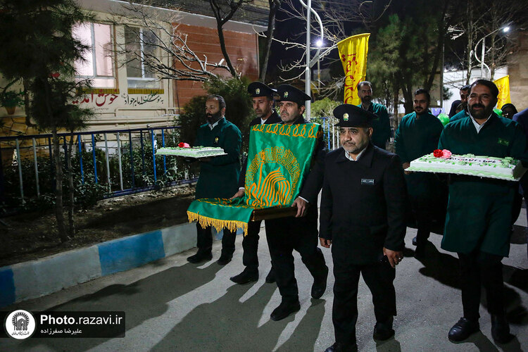 حضور خدام حرم مطهر رضوی در مرکز معلولین امام جواد علیه السلام