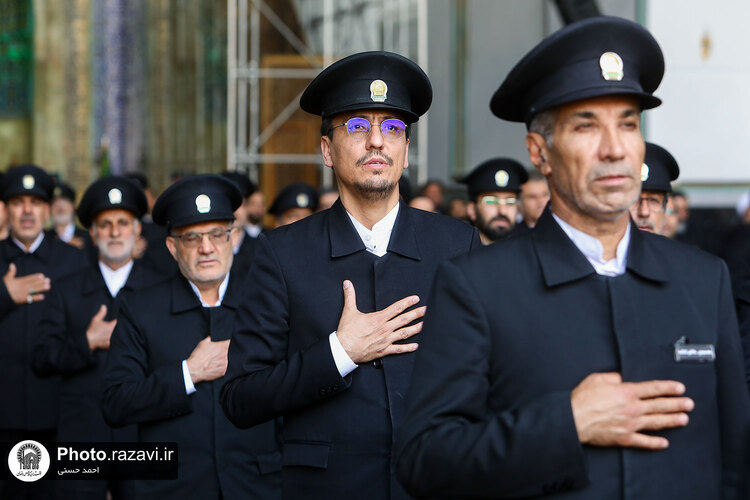 آئین اذن اعزام کاروان های زیر سایه خورشید در حرم مطهر رضوی