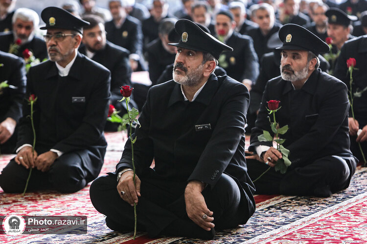 آئین اذن اعزام کاروان های زیر سایه خورشید در حرم مطهر رضوی