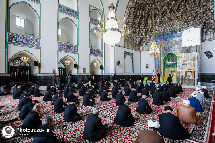 آئین اذن اعزام کاروان های زیر سایه خورشید در حرم مطهر رضوی