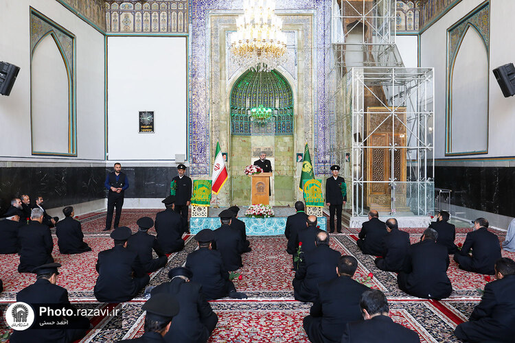 آئین اذن اعزام کاروان های زیر سایه خورشید در حرم مطهر رضوی