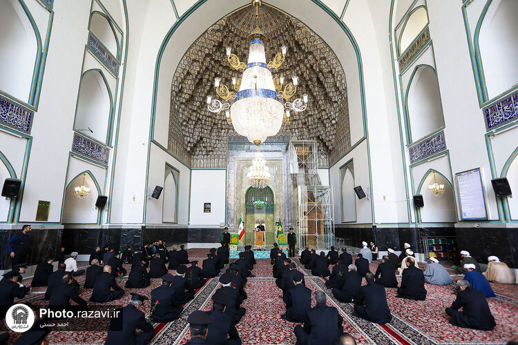 آئین اذن اعزام کاروان های زیر سایه خورشید در حرم مطهر رضوی