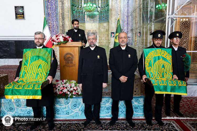 آئین اذن اعزام کاروان های زیر سایه خورشید در حرم مطهر رضوی