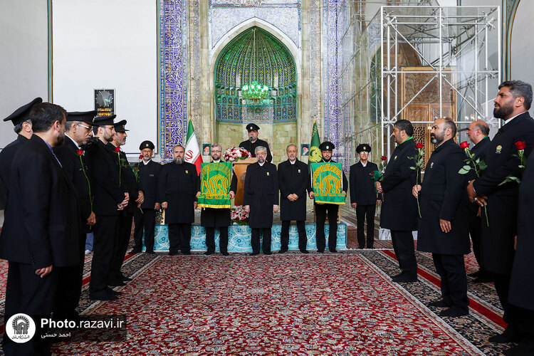 آئین اذن اعزام کاروان های زیر سایه خورشید در حرم مطهر رضوی