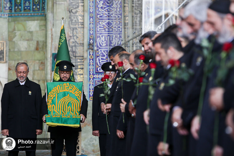 آئین اذن اعزام کاروان های زیر سایه خورشید در حرم مطهر رضوی