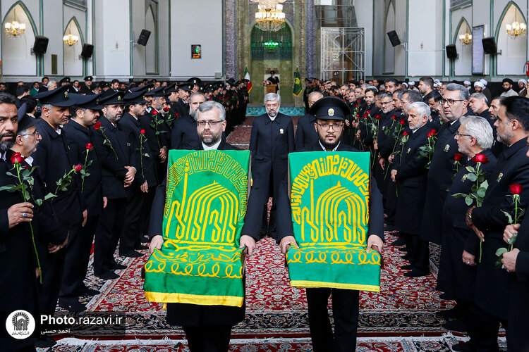 آئین اذن اعزام کاروان های زیر سایه خورشید در حرم مطهر رضوی