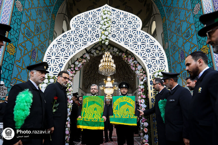 آئین اذن اعزام کاروان های زیر سایه خورشید در حرم مطهر رضوی