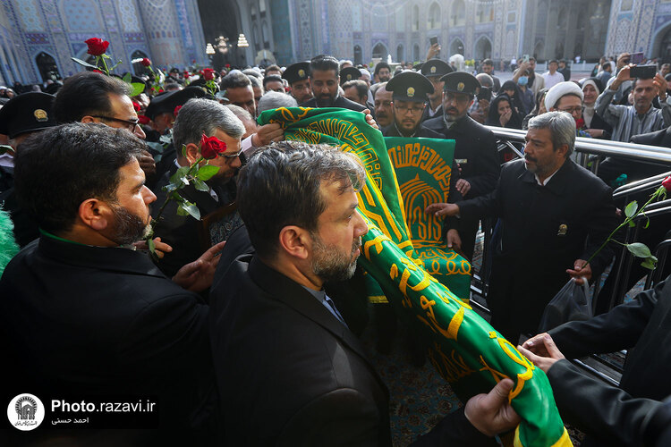 آئین اذن اعزام کاروان های زیر سایه خورشید در حرم مطهر رضوی