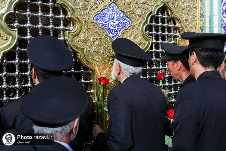 آئین اذن اعزام کاروان های زیر سایه خورشید در حرم مطهر رضوی