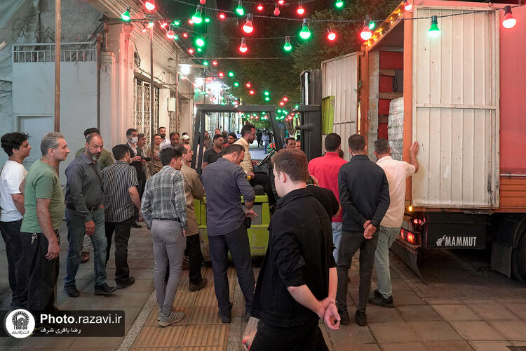 آماده‌سازی مواکب خیابان امام رضا علیه‌السلام