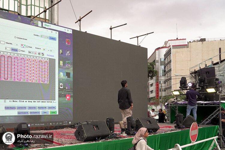 آماده‌سازی مواکب خیابان امام رضا علیه‌السلام