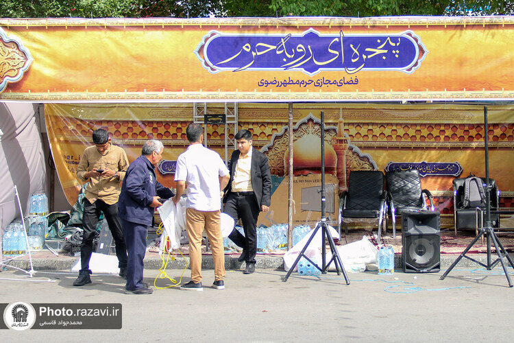 آماده‌سازی مواکب خیابان امام رضا علیه‌السلام