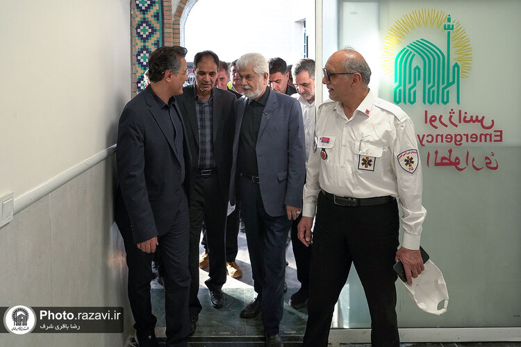 بازدید رئیس اورژانس کشور و رییس کمیسیون بهداشت مجلس از دارالشفا امام رضا علیه‌السلام