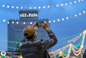  حال و هوای حرم مطهر رضوی در شب میلاد جواد الائمه 