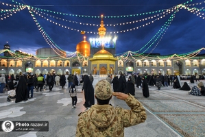  حال و هوای حرم مطهر رضوی در شب میلاد جواد الائمه 