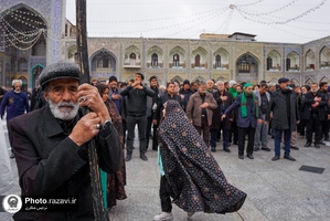  حال و هوای حرم مطهر رضوی در روز شهادت امام کاظم علیه‌السلام 