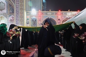  مراسم وداع معتکفین رجبیه در حرم مطهر رضوی 