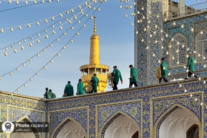 حال و هوای حرم مطهر رضوی در روز میلاد امام سجاد علیه السلام 