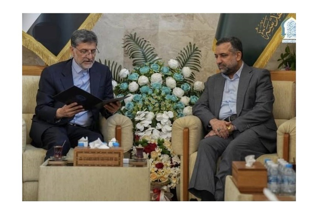 آستان قدس رضوی کےمتولی کی جانب سے حرم کاظمینؑ کے نئے متولی کو مبارک بادی کا پیغام