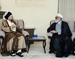 سید عمار حکیم کی آستان قدس رضوی کے متولی سے ملاقات