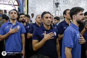 تشرف تیم ملی فوتسال به حرم مطهر رضوی