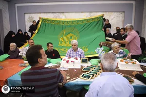 حضور خدام حرم مطهر رضوی در آسایشگاه جانبازان