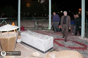 بازدید مدیر عالی حرم مطهر رضوی از موکب کفشداران در ملک&zwnj;آباد 
