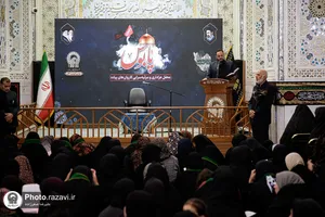تشرف کاروان زائرین پیاده نیشابور به حرم مطهر رضوی