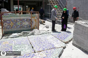 بازدید کارکنان صدا و سیما از فعالیت&zwnj;های عمرانی حرم مطهر رضوی