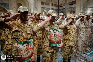 بزرگداشت مقام سرباز در حرم مطهر رضوی 
