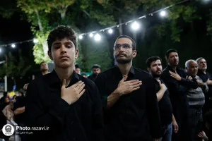 عزاداری شب عاشورای حسینی در آرامگاه خواجه&zwnj;ربیع