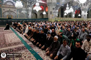 مراسم عزاداری روز شهادت امام جواد علیه السلام در رواق امام خمینی حرم مطهر رضوی