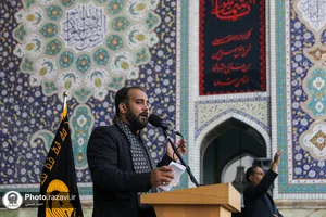 اجتماع بزرگ عزاداران نبوی در صحن پیامبر اعظم(ص) حرم مطهر رضوی