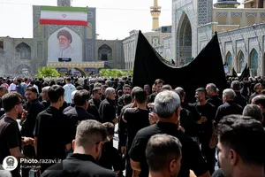 حرم مطهر رضوی در روز رحلت پیامبر اکرم و شهادت امام حسن مجتبی علیهم&zwnj;السلام