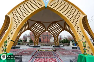 آیین رونمایی یادمان شهید گمنام زائرشهر رضوی