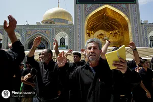 حرم مطهر رضوی در روز رحلت پیامبر اکرم و شهادت امام حسن مجتبی علیهم&zwnj;السلام