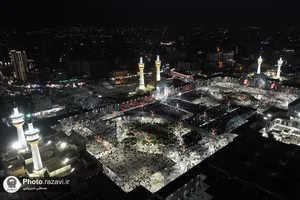 شکوه عزای حسینی در حرم مطهر رضوی