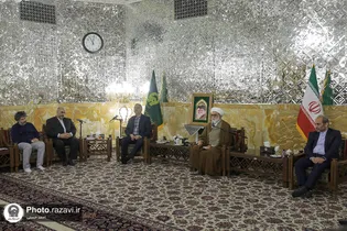 دیدار رئیس رسانه ملی، شهردار تهران و معاونین فرهنگی و اجتماعی شهرداری‌های کلانشهرهای کشور با تولیت آستان قدس رضوی