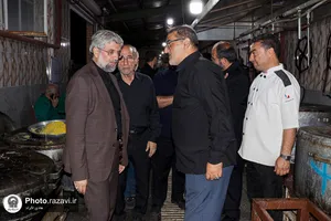 بازدید مدیر عالی حرم مطهر رضوی از موکب کفشداران در ملک&zwnj;آباد 