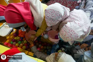 جشن دخترانه در باغ اردوگاه خاتون