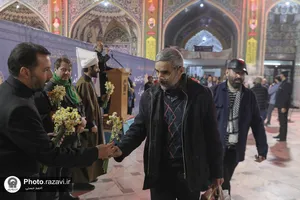 مراسم وداع معتکفین رجبیه در حرم مطهر رضوی