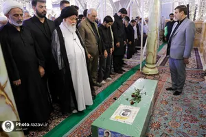 تشییع پیکر شهید سیدهاشم حسینی در حرم مطهر رضوی