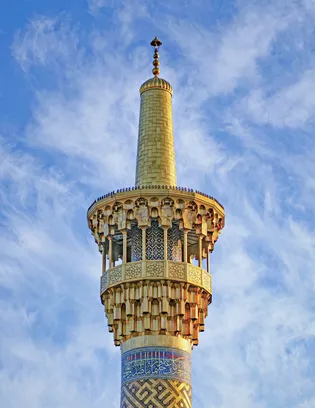 عکس با کیفیت : گلدسته حرم مطهر رضوی