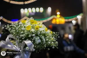 حال و هوای حرم مطهر رضوی در شب نیمه شعبان