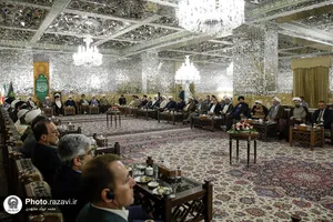 دیدار شرکت کنندگان کنگره جهانی حضرت رضا علیه&zwnj;السلام با تولیت آستان قدس رضوی