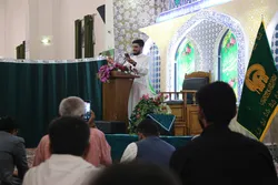 جشن «میلاد صادقین» زائران اردو زبان حرم رضوی برگزار شد