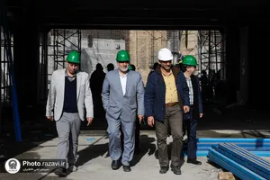بازدید جمعی از مدیران بنیاد کرامت رضوی از پروژه&zwnj;های عمرانی حرم مطهر