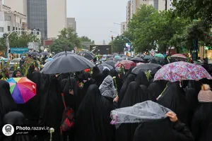 گلباران حرم مطهر رضوی در شب میلاد حضرت معصومه سلام الله علیها