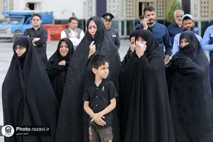 تشییع پیکر پاکبان مشهدی در حرم مطهر رضوی