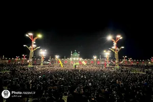 مراسم عزاداری شام غریبان حضرت رسول(ص) و امام حسن مجتبی(ع) در حرم مطهر رضوی